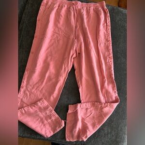 Anthropologie Cloth & Stone Coral button joggers
